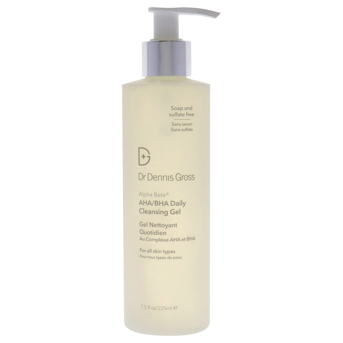 Dr Dennis Gross Alpha Beta foaming-lather demonstrates makeup and dirt removal.