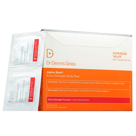 Dr Dennis Gross Alpha Beta Extra Strength Daily Peel towelettes pack for at home facial treatment