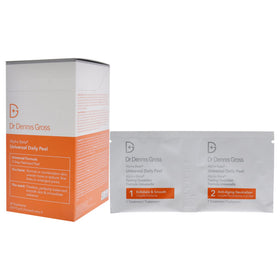 Dr Dennis Gross Alpha Beta Universal Daily Peel after-use glow signaling refreshed skin.