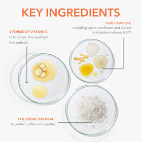 Colloidal oatmeal helps hydrate the skin during cleansing.