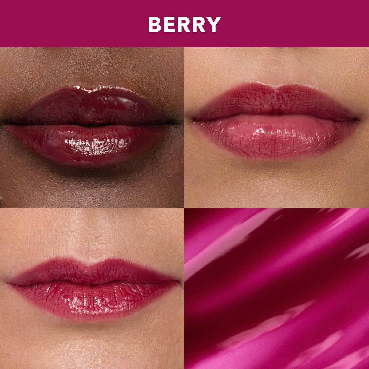 Dr Dennis Gross DermInfusions Berry Lip Treatment swatch reveals sheer-to-medium tint