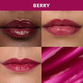 Dr Dennis Gross DermInfusions Berry Lip Treatment swatch reveals sheer-to-medium tint