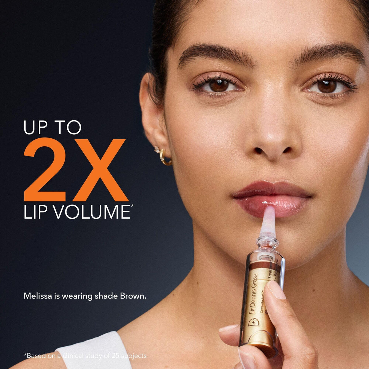 Dr Dennis Gross DermInfusions Berry Lip Treatment swatches on lips