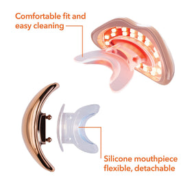 Dr Dennis Gross DRx SpectraLite LipWare Pro detached tray used against lips without mouthpiece