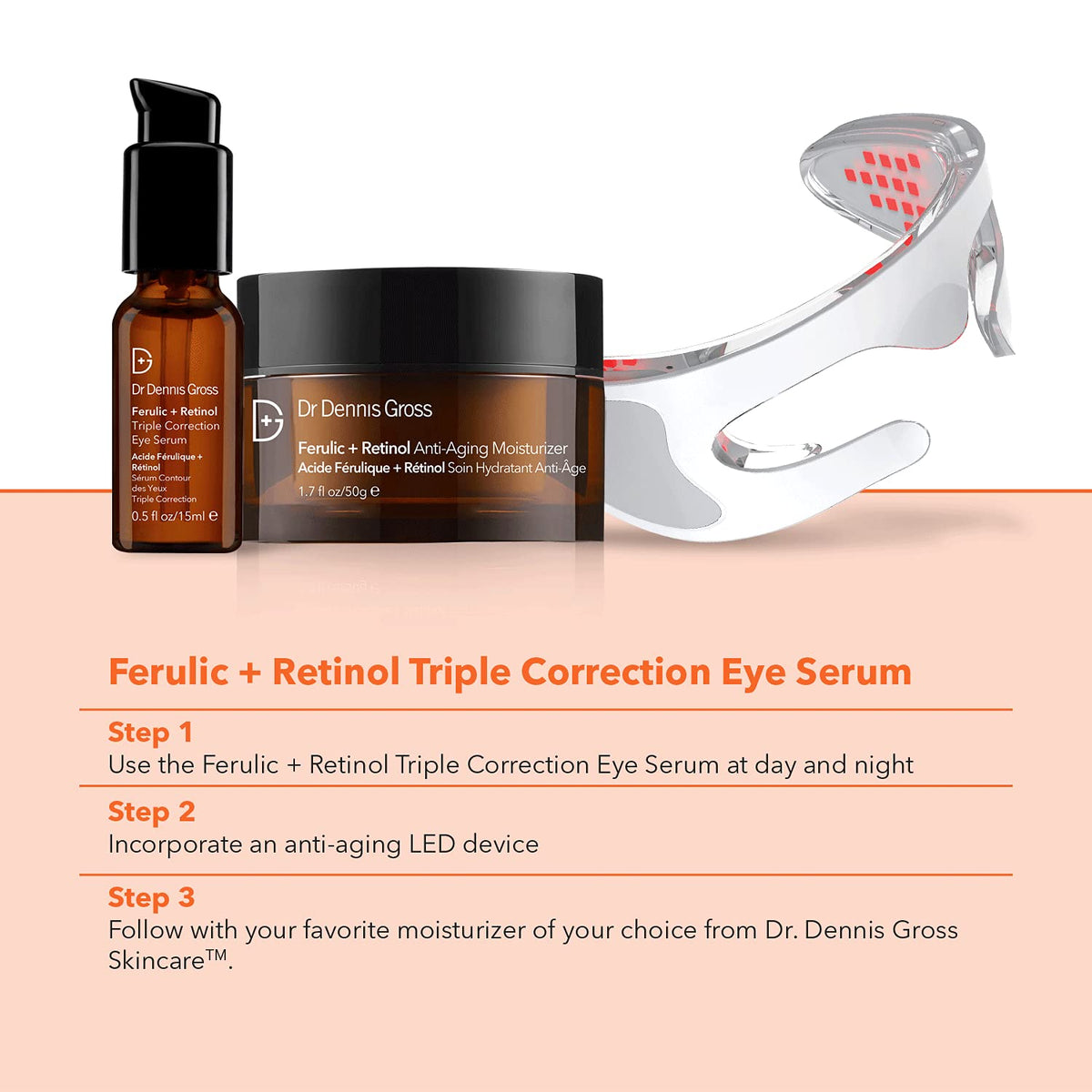 Dr Dennis Gross Ferulic + Retinol Eye Serum cream texture close-up