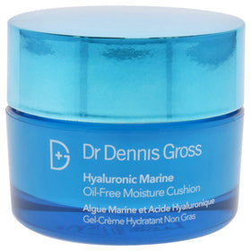 Dr Dennis Gross Hyaluronic Marine Cushion swatch showing lightweight gel-cream texture.
