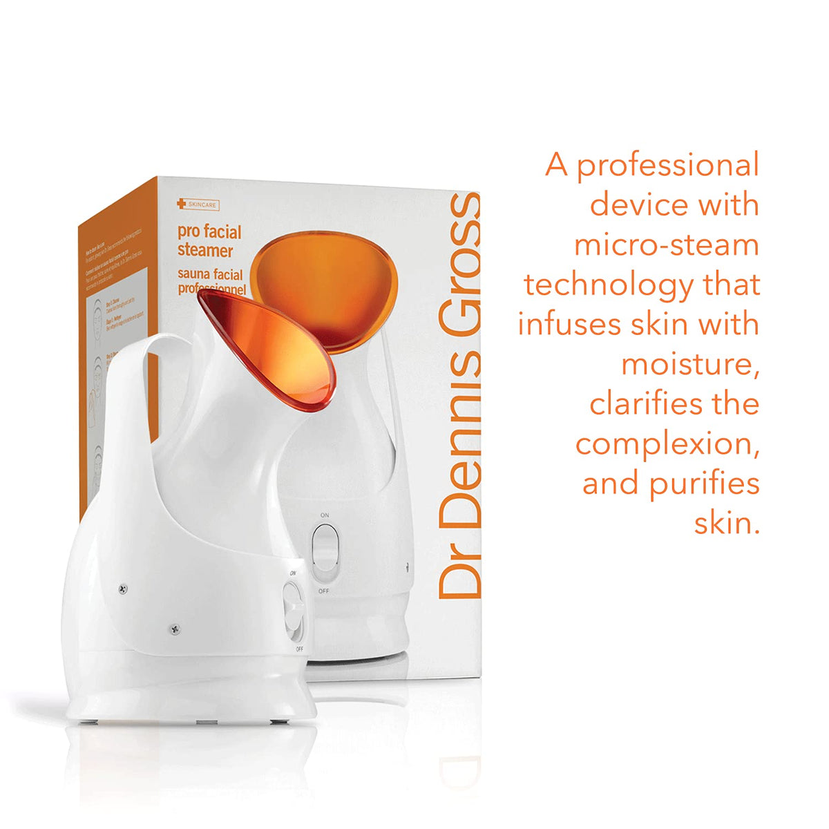 Dr Dennis Gross Pro Facial Steamer infuses hydration to boost skincare absorption.