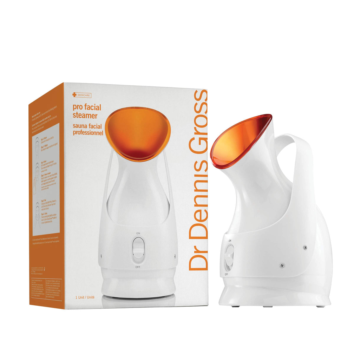 Dr Dennis Gross Pro Facial Steamer with wide nozzle for even steam coverage and hydrated skin.