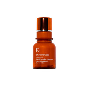 Dr Dennis Gross Vitamin C Lactic Eye Treatment bottle with pump showing quick absorption