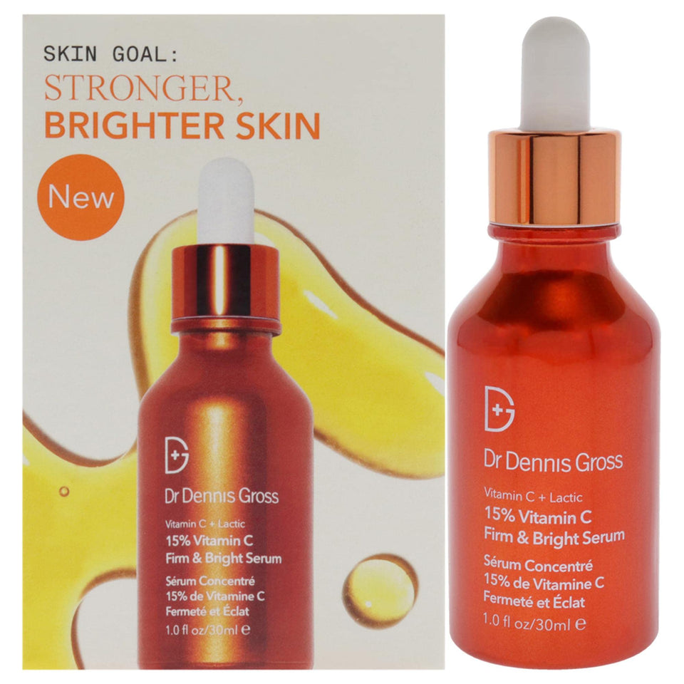 Dr Dennis Gross Vitamin C serum bottle showing brightening formula for daily glow.