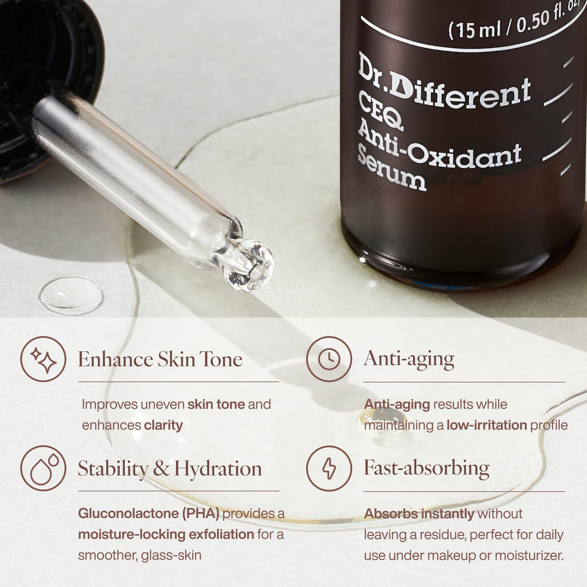 Dr.Different CEQ serum on hand demonstrates lightweight texture