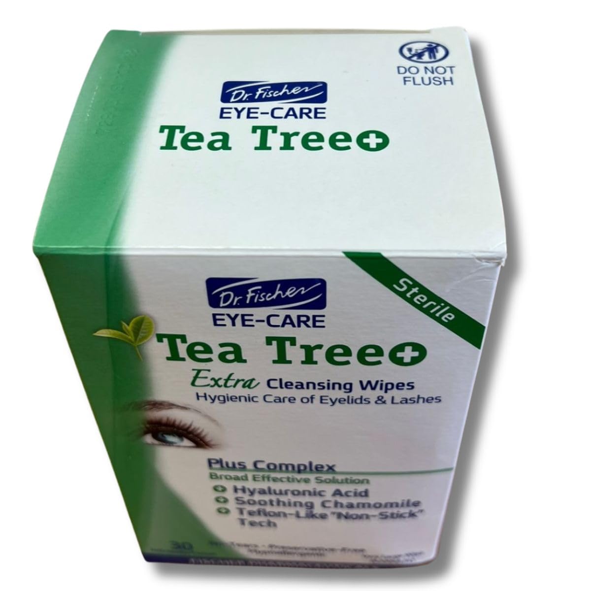 Dr. Fischer Tea Tree Eye Wipes demonstrate a paraben- and sulfate-free option