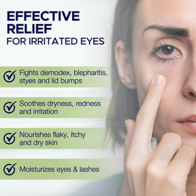 Foaming texture of Dr. Fischer cleanser for refreshing eyelid care.