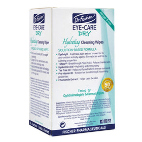 Pack shows 60 wipes for ongoing eyelid care with Dr. Fischer