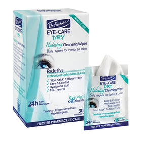 Close-up of Dr. Fischer Tea Tree Eyelid Wipes texture for gentle cleansing