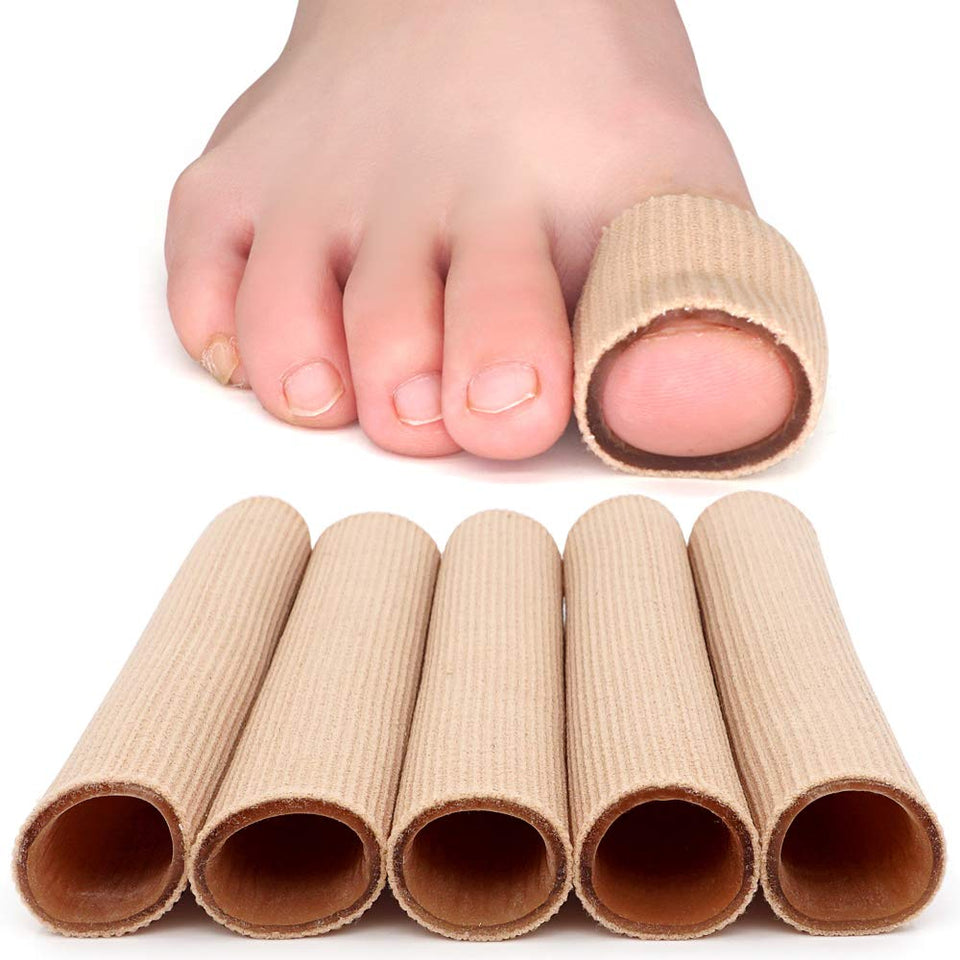 Dr Foot Toe Tubes open-toe design for breathable toe protection.