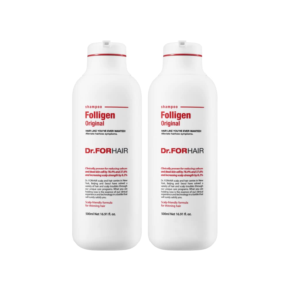 DR.FORHAIR Folligen Original Shampoo bottle shows creamy formula for daily scalp care