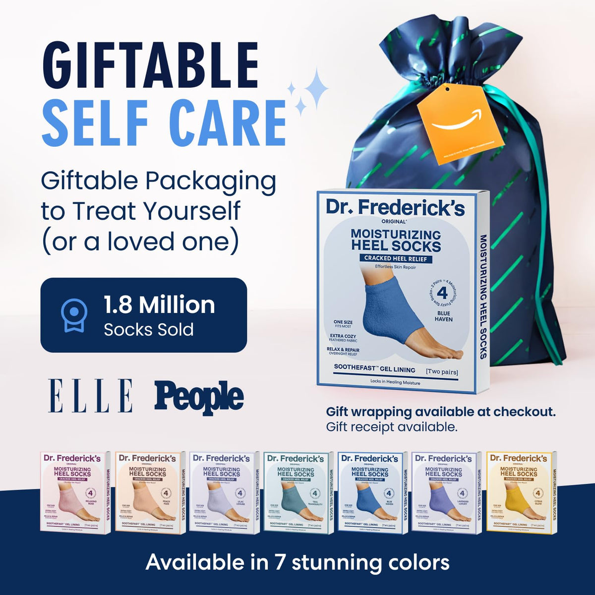 Gift-ready design in blue haven makes a thoughtful self-care gift.