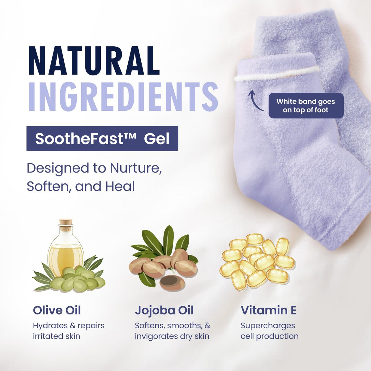 Plush outer layer keeps feet warm and cozy.