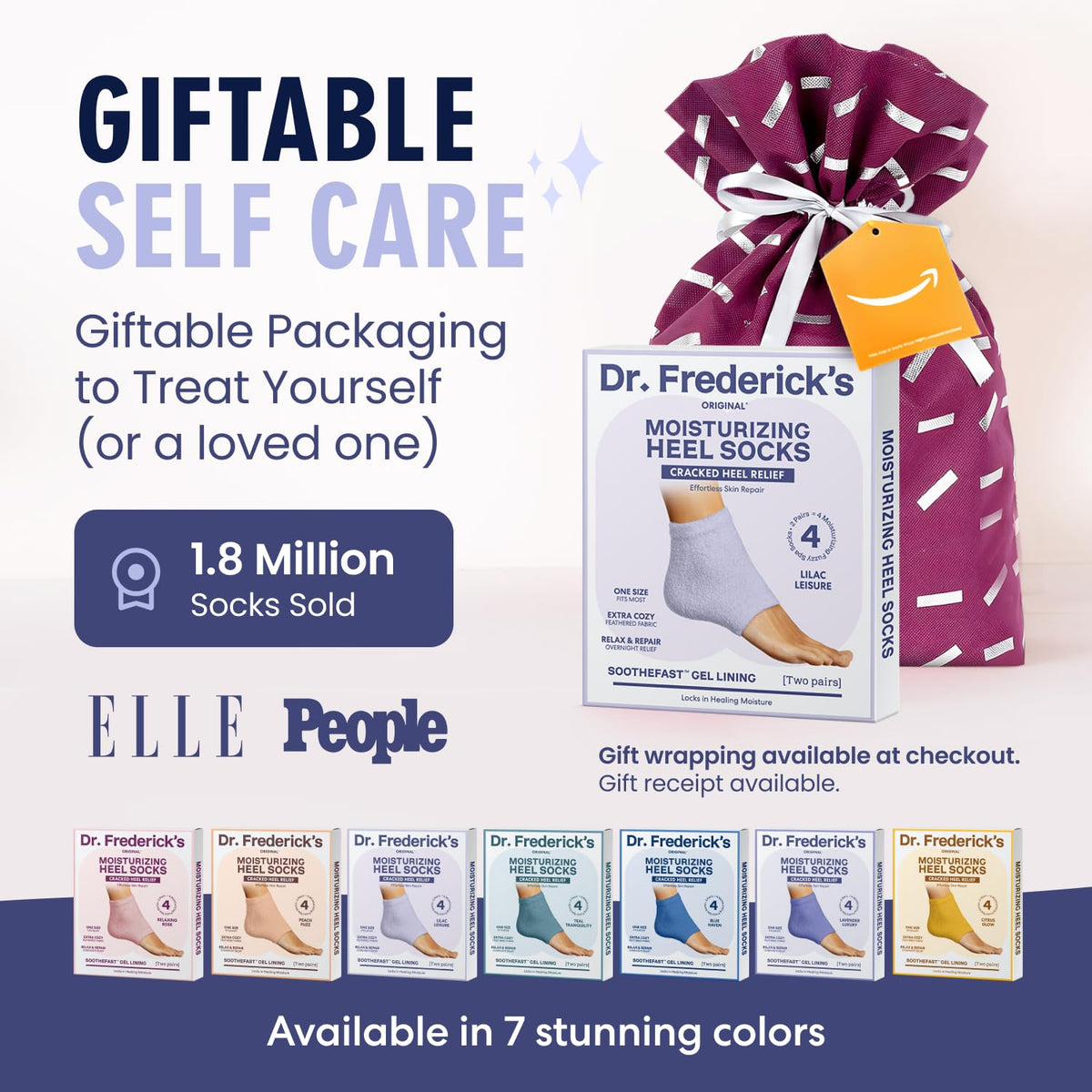 Wide-fit stretchy blend shown on foot for comfort.