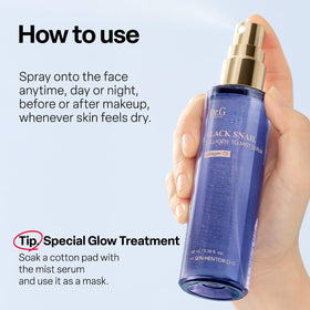 Dr.G skin hydrated with gentle glow after mist application.