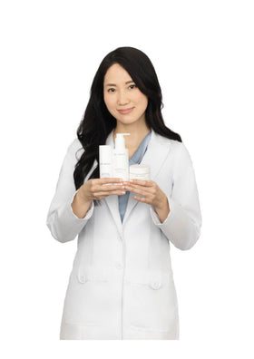 After washing, skin appears soft and refreshed with Dr. Grace Hydrating Cleanser.