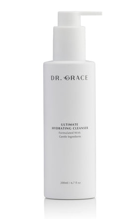 Dr. Grace Ultimate Hydrating Cleanser bottle illustrating a gentle daily cleanse for sensitive skin.