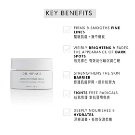Dr. Grace Ultimate Peptide Cream application swatch demonstrates smooth layering