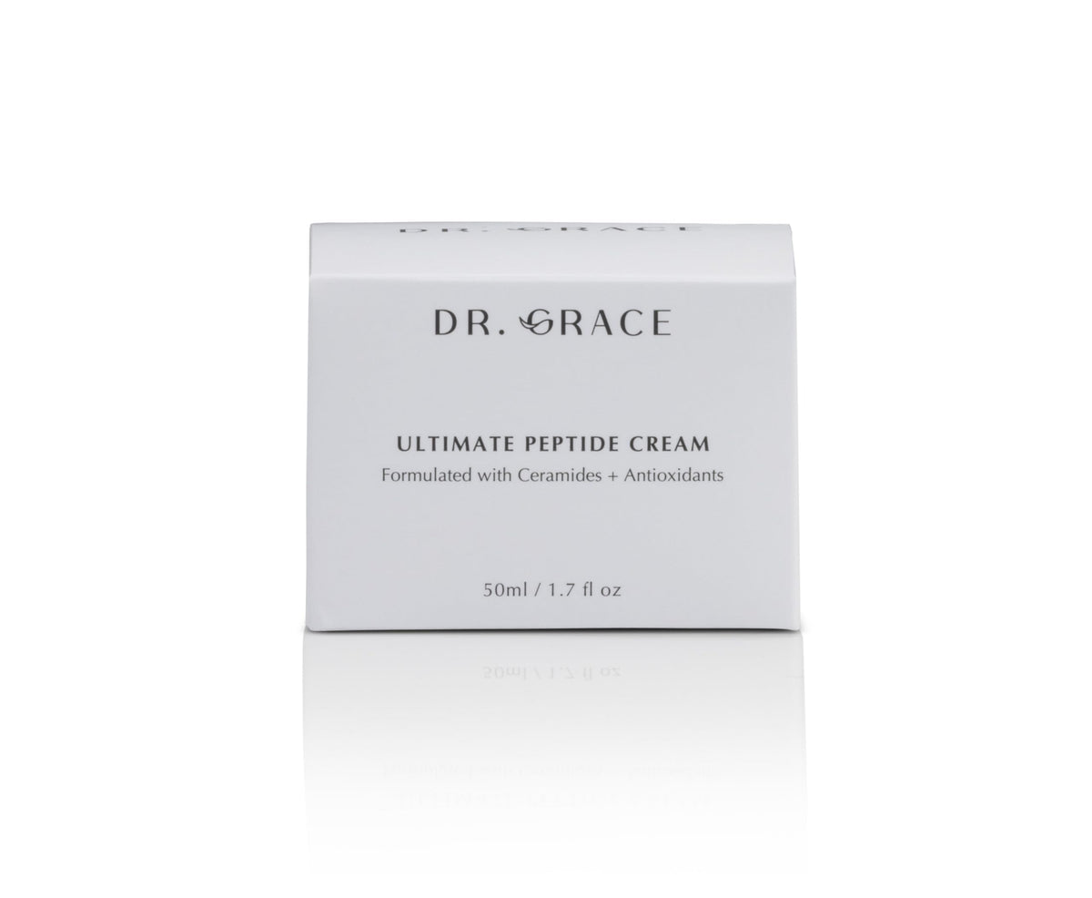 Dr. Grace Ultimate Peptide Cream ceramides image suggests stronger moisture barrier hydration