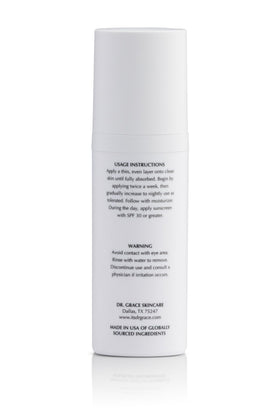 Dr. Grace Ultimate silky serum texture close-up suggests gentle nightly application.
