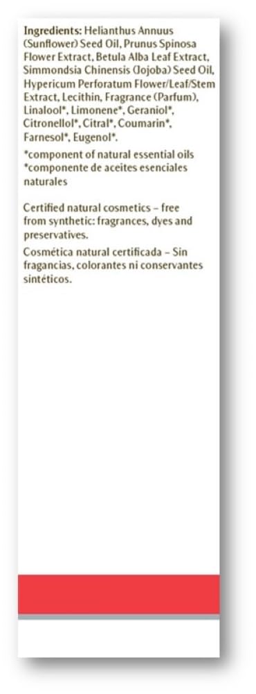 Dr. Hauschka Blackthorn Toning Body Oil applied on damp skin delivers lightweight moisture and comfort.