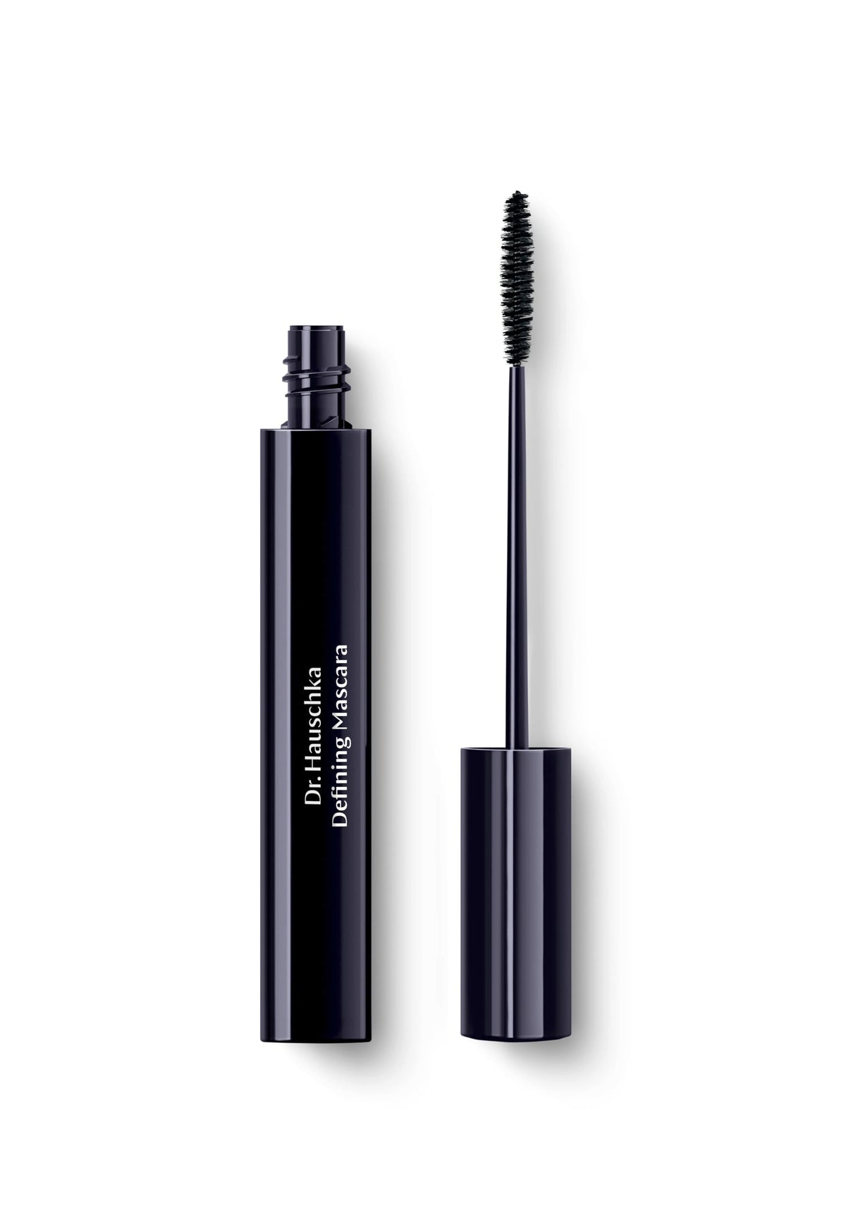 Dr. Hauschka Defining Mascara bottle and wand ready for precise lash definition.