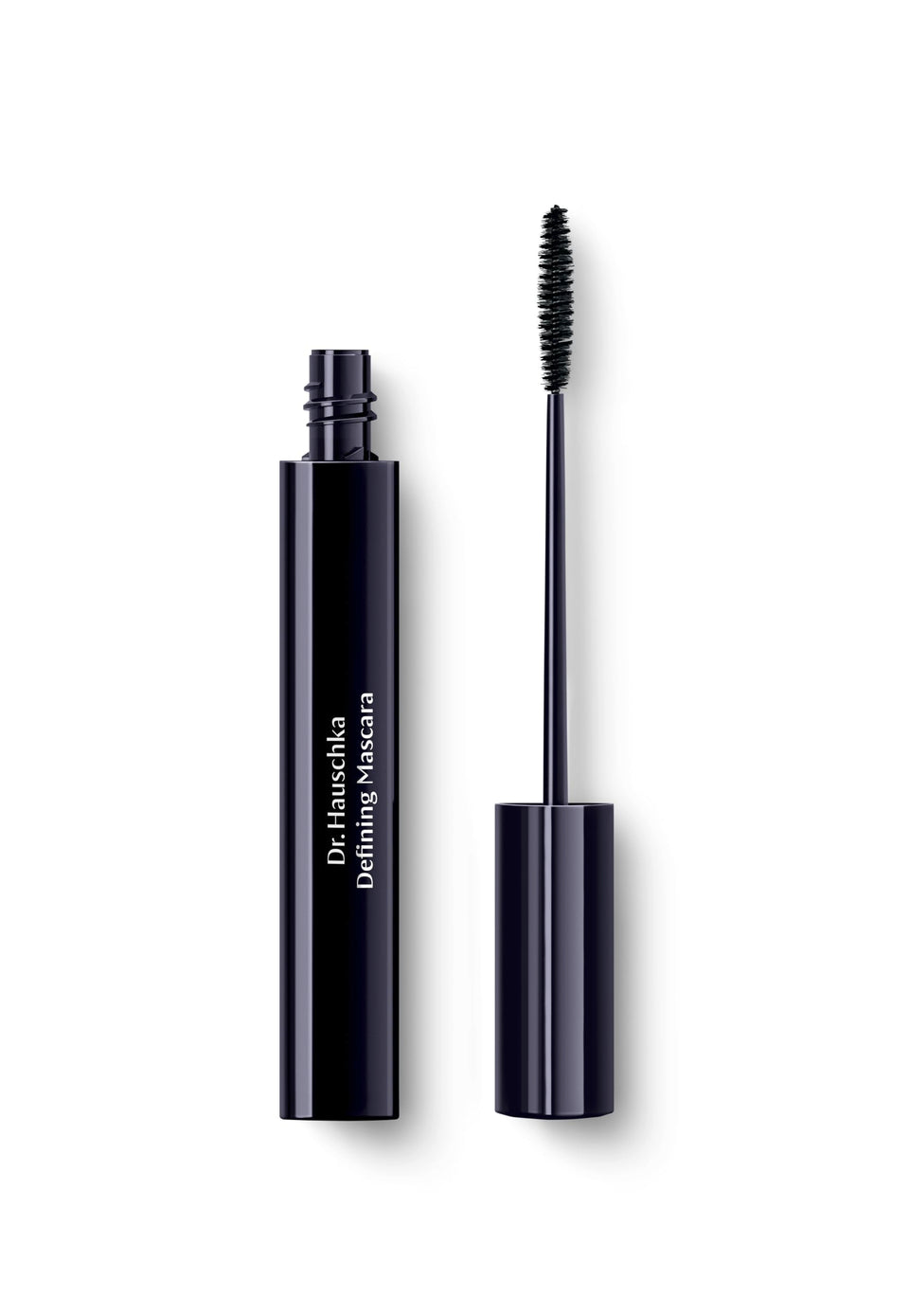 Dr. Hauschka Defining Mascara bottle and wand ready for precise lash definition.