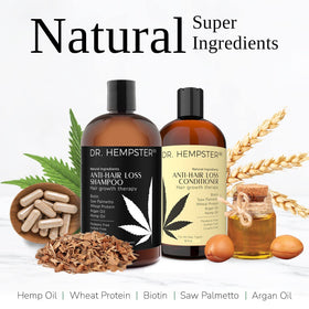 DR. HEMPSTER hair growth conditioner bottle adds detangling and lightweight volume