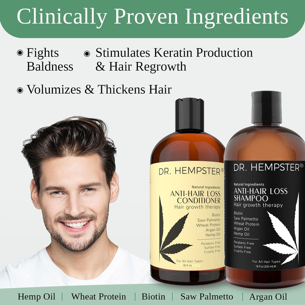 DR. HEMPSTER saw palmetto ingredient emphasizes scalp-friendly care