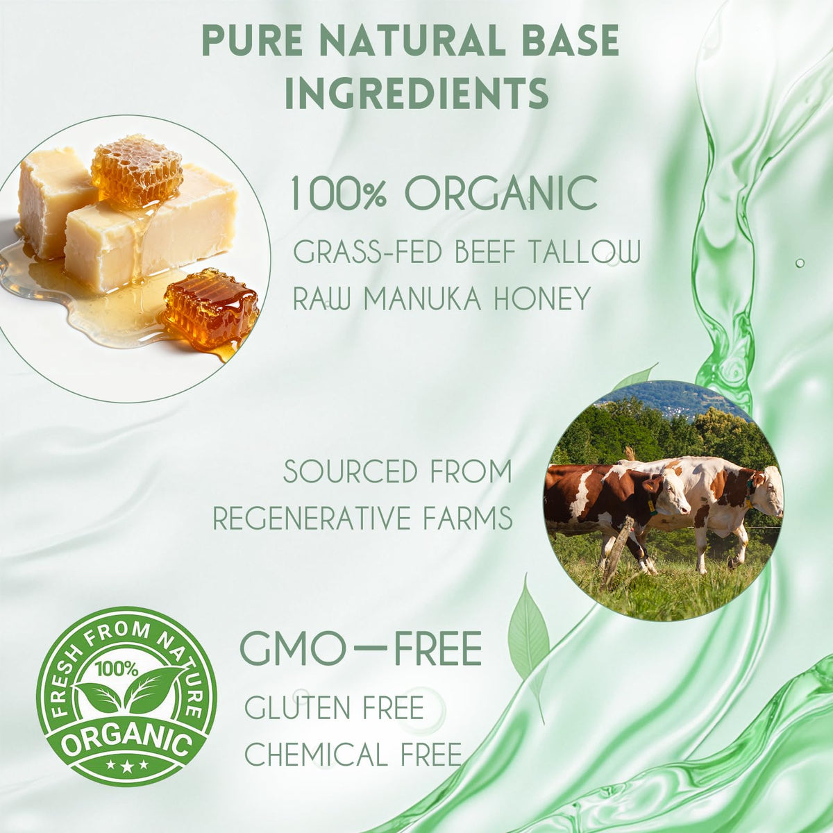 Beef tallow body cream tube offers all-over nourishment