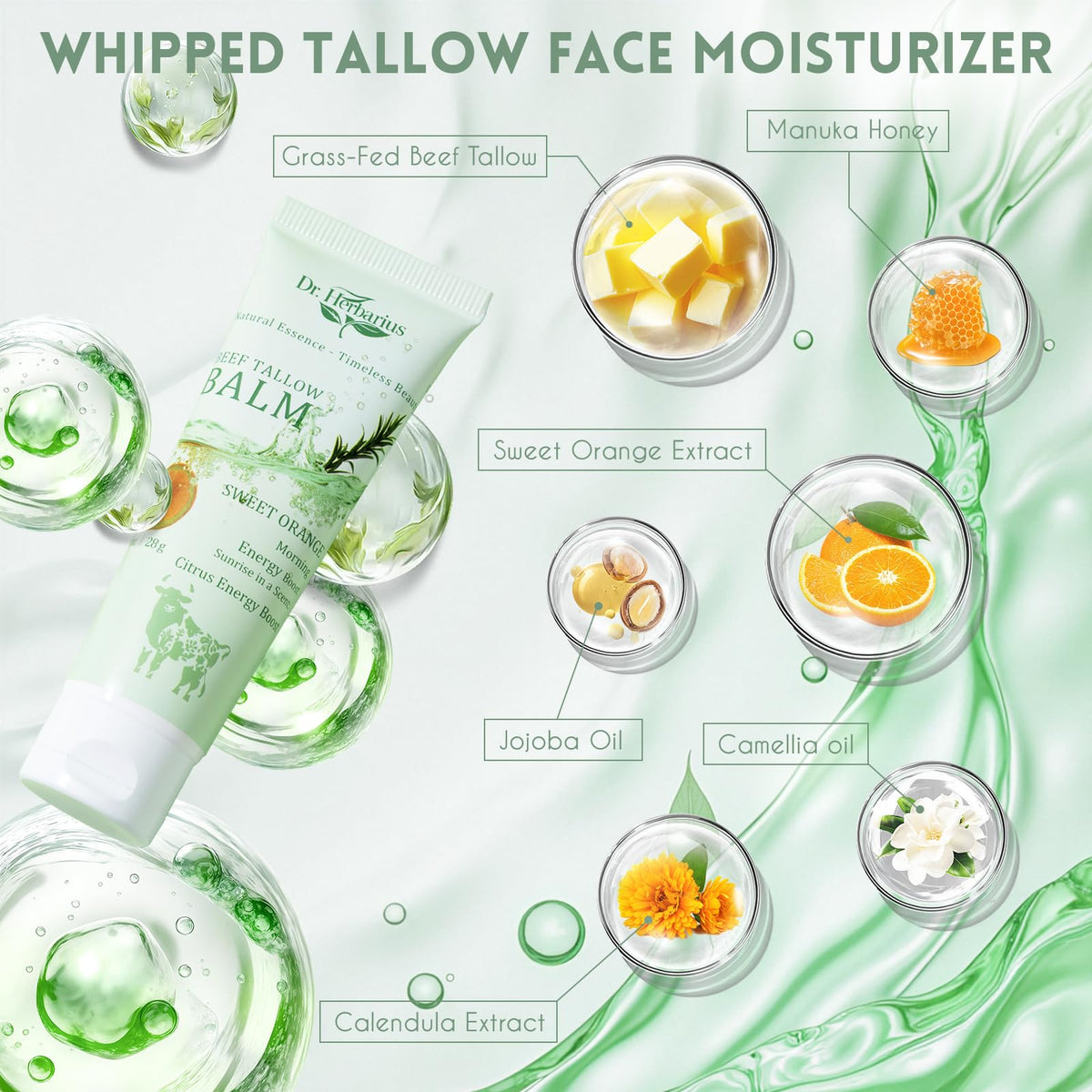 Beef tallow hand lotion jar provides dry-skin relief on the go