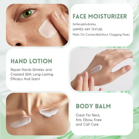 Creamy texture close-up highlights non-greasy absorption