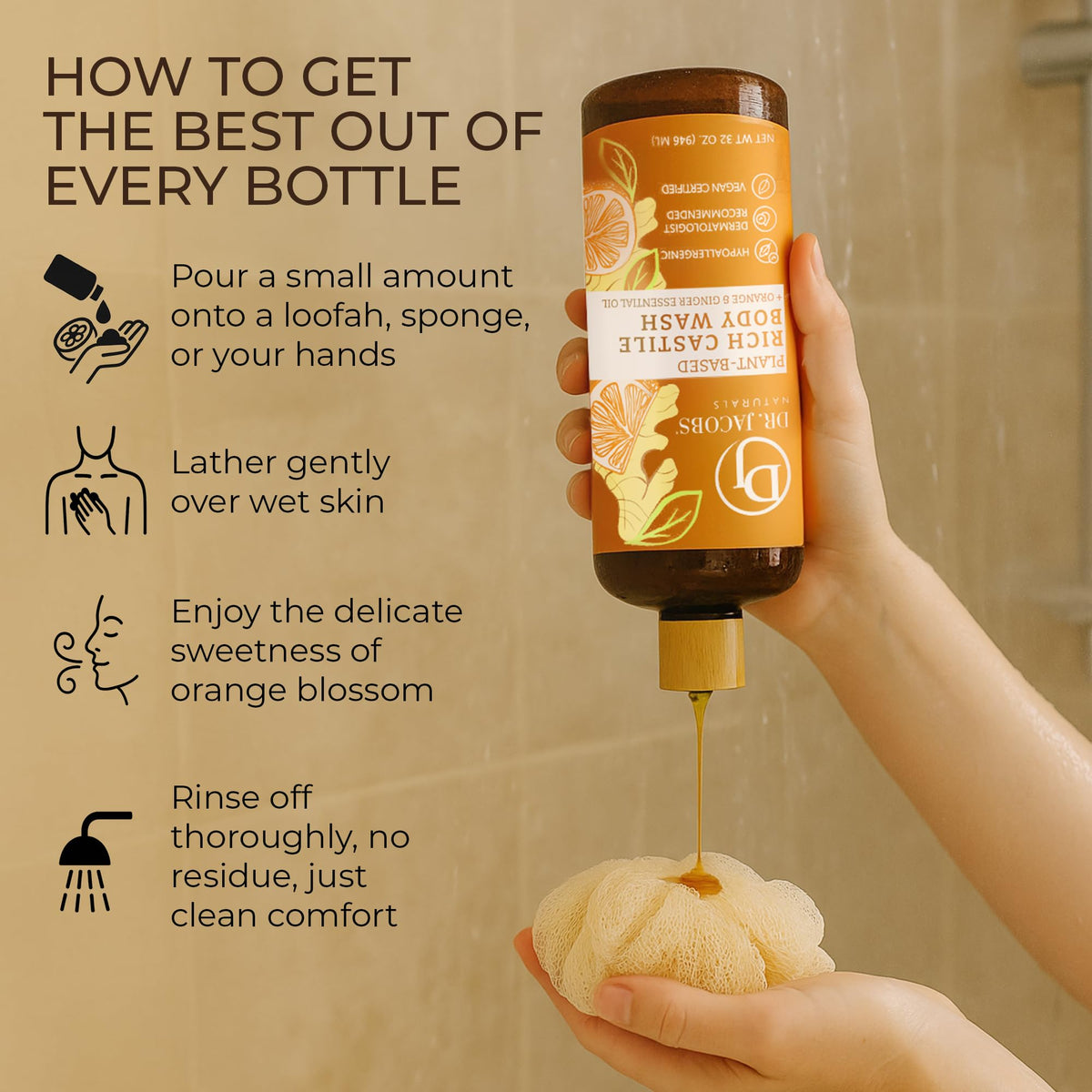 DR.JACOBS NATURALS 32 oz size offers long-lasting value for households.