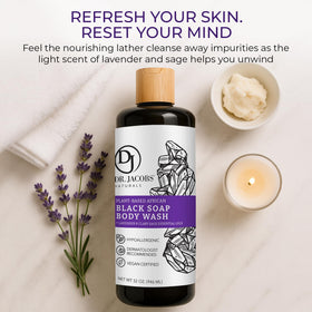 DR.JACOBS NATURALS calming lavender aroma enhances your shower ritual