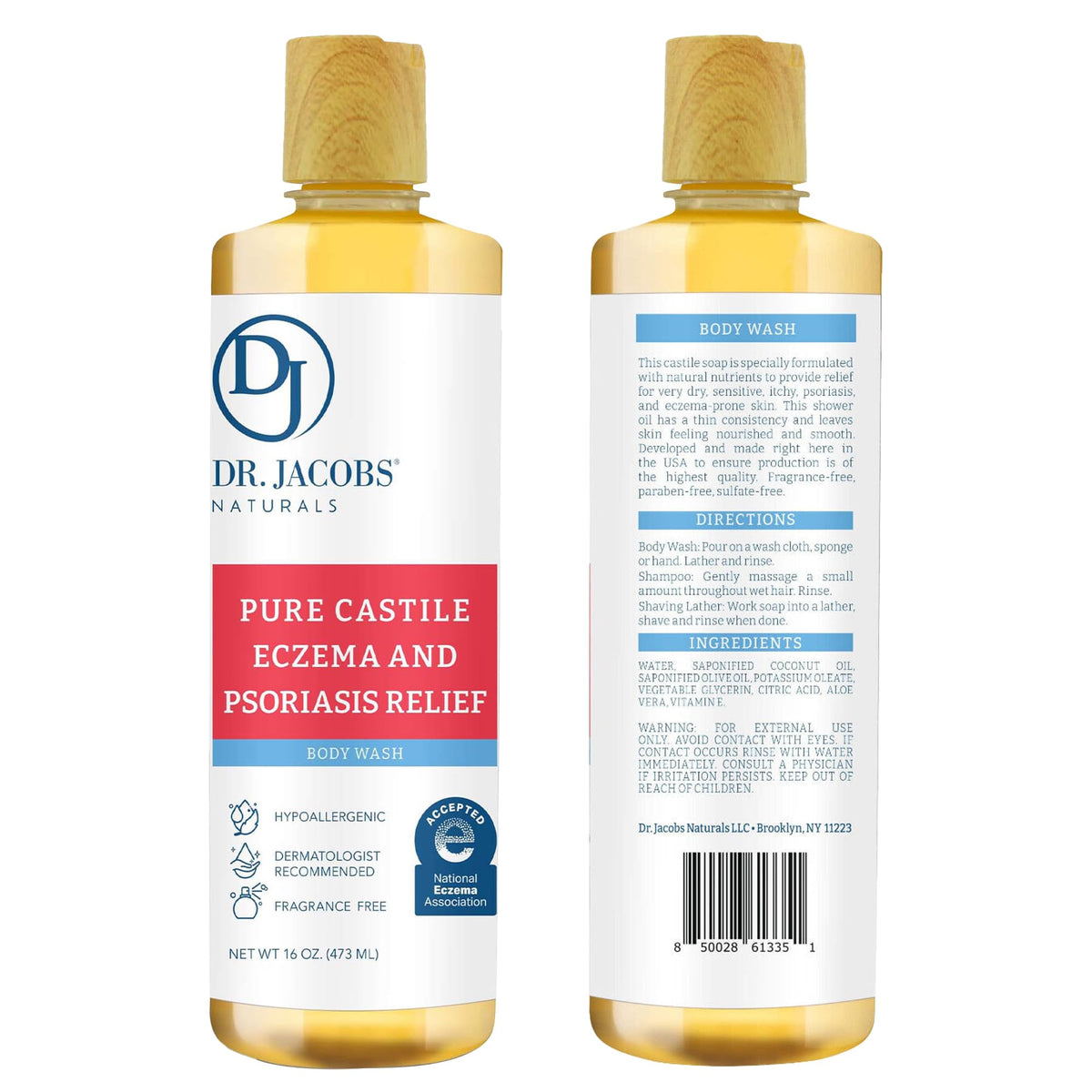 Close-up of Dr. Jacobs Naturals castile soap lather for sensitive skin hydration