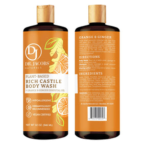 DR.JACOBS NATURALS plant-based castile soap liquid showcases gentle cleansing for daily use.