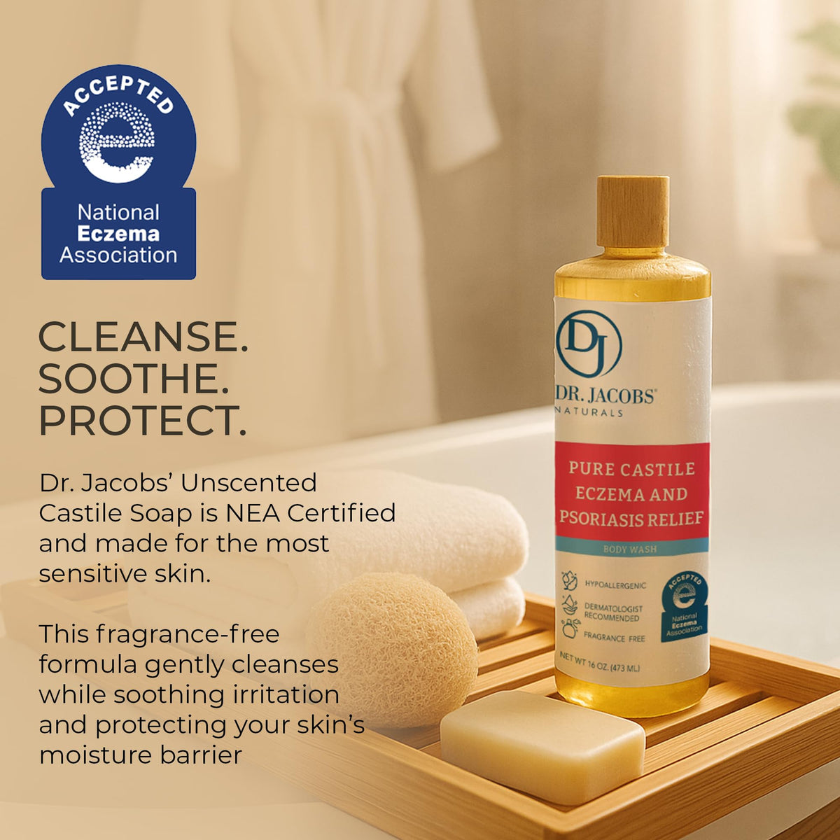 Cruelty-free and gluten-free Dr. Jacobs Naturals production label