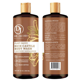 Dr. Jacobs Naturals sandalwood lather delivers rich cleansing