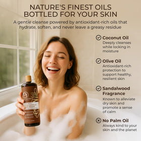 Dr. Jacobs Naturals sandalwood pump for easy, gentle cleansing