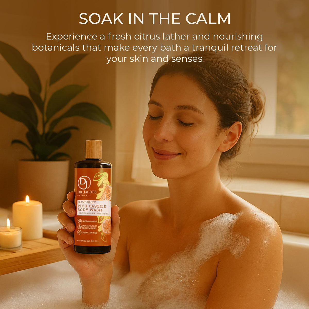 DR.JACOBS NATURALS thick, concentrated formula delivers a luxurious lather with less product.