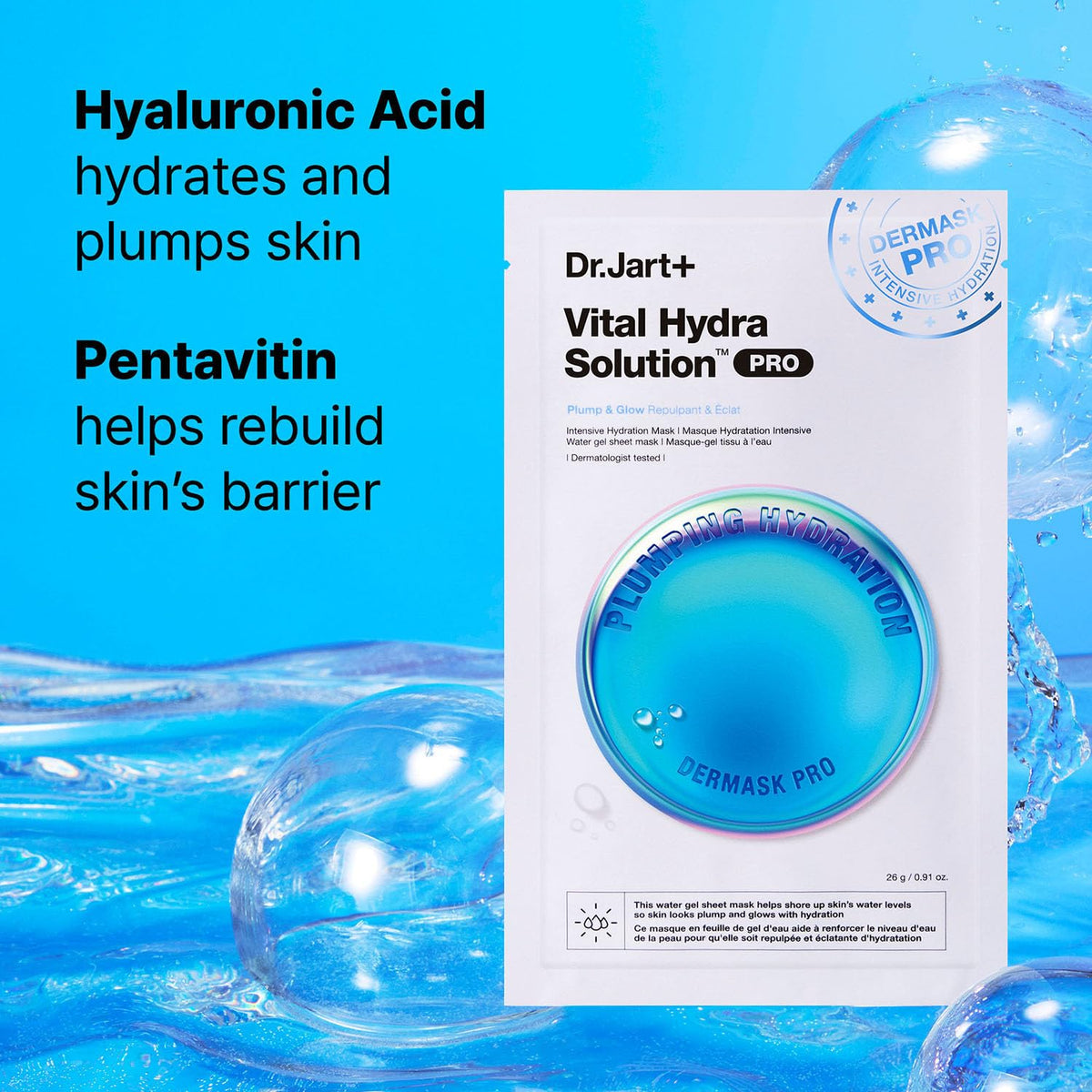 Dr.Jart+ Ceramidin Skin Barrier mask application supports stronger barrier