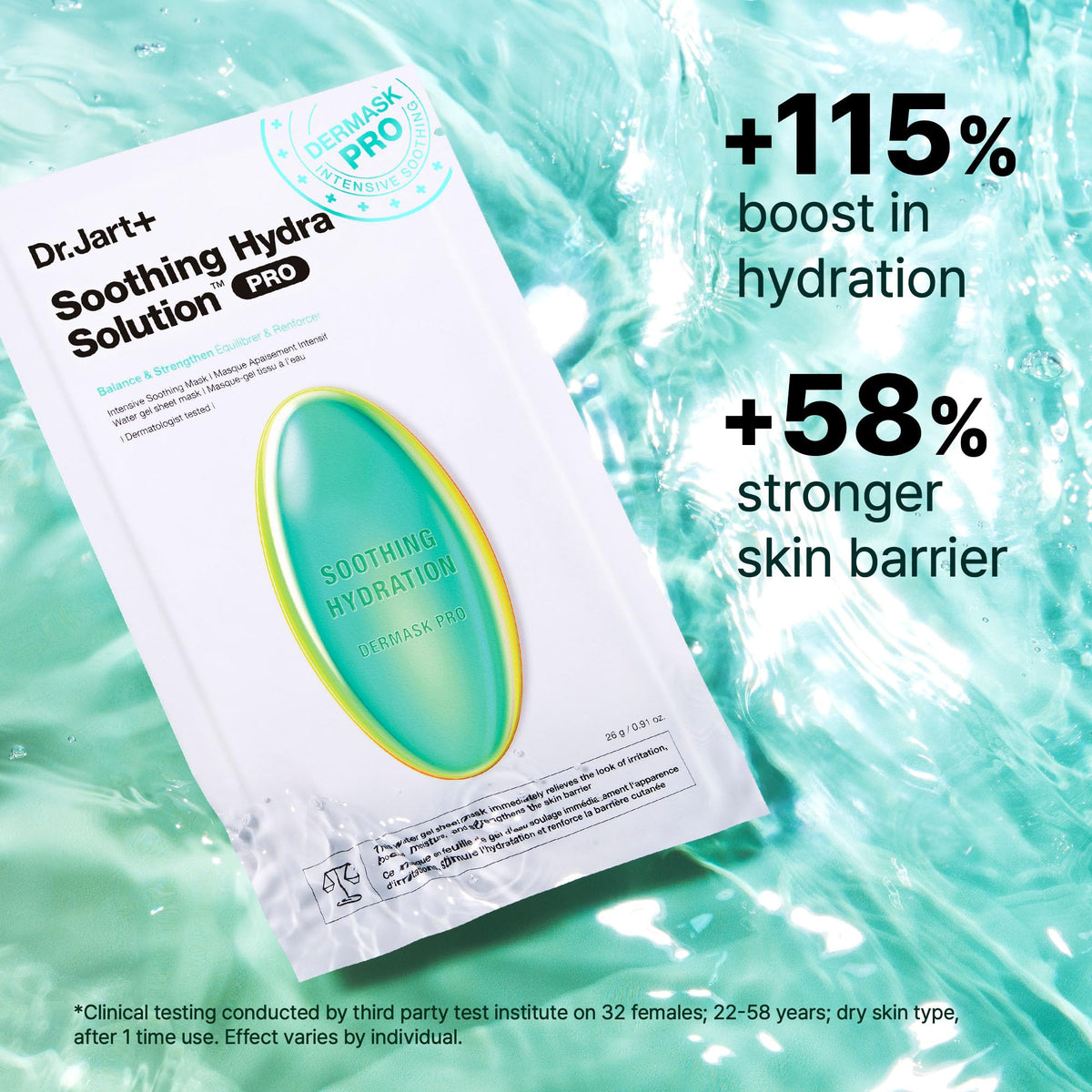 Dr.Jart+ Cicapair Intensive Soothing mask application reduces redness