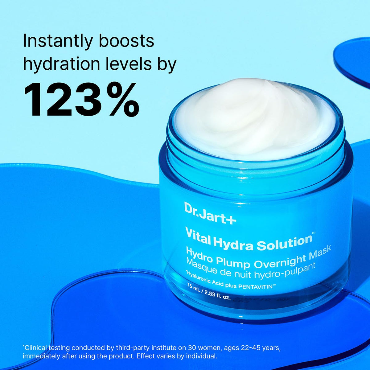 Dr.Jart+ Vital Hydra Solution highlights hyaluronic acid for moisture