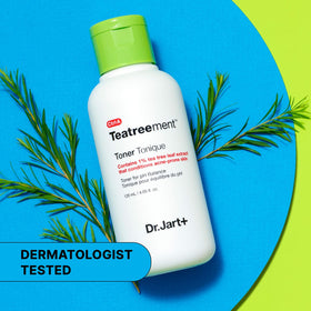 Dr.Jart+ Teatreement toner label close-up dermatologist tested formula